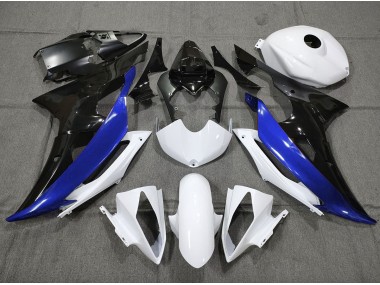 Best 08-16 Custom Blue Black and White Yamaha R6 Motorcycle Fairings