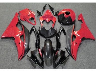 Best 08-16 Gloss Red and Carbon Yamaha R6 Motorcycle Fairings