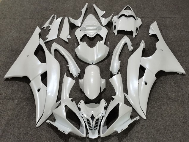 08-16 Gloss White Yamaha R6 Motorcycle Fairings