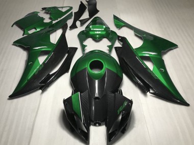 Best 08-16 Green w Carbon Fiber Style Yamaha R6 Motorcycle Fairings