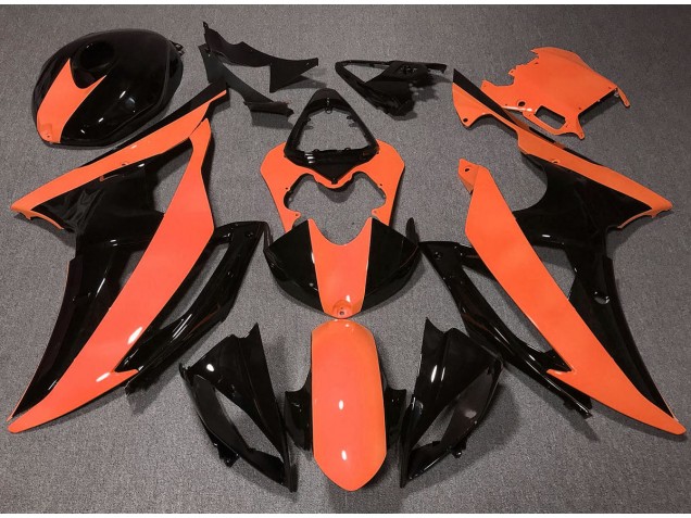 08-16 High Viz Orange Yamaha R6 Motorcycle Fairings