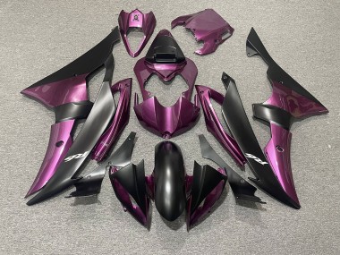 Best 08-16 Light Purple and Matte Black Yamaha R6 Motorcycle Fairings