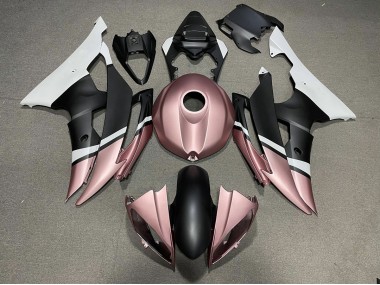 Best 08-16 Matte Black and Rose Gold Yamaha R6 Motorcycle Fairings