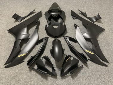 Best 08-16 Matte Black with Gold Logo Yamaha R6 Motorcycle Fairings