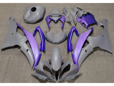 Best 08-16 Matte Grey & Purple Yamaha R6 Motorcycle Fairings