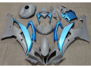 Best 08-16 Matte Grey & Sky Blue Yamaha R6 Motorcycle Fairings