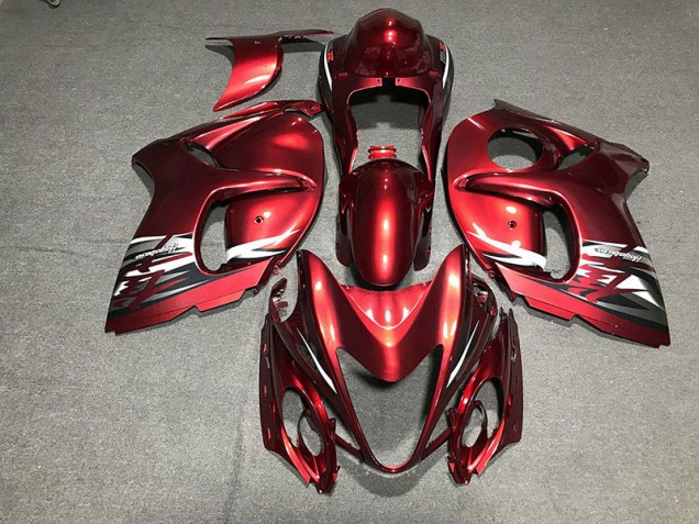 08-20 Bright Red Suzuki GSXR 1300 Hayabusa Motorcycle Fairings