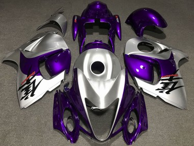 Best 08-20 Gloss Purple and Silver Suzuki GSXR 1300 Hayabusa Motorcycle Fairings