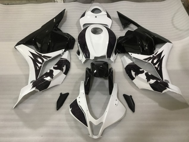 09-12 Black / White Custom Honda CBR600RR Motorcycle Fairings