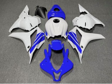 Best 09-12 Dark Blue and White Side Stripe Honda CBR600RR Motorcycle Fairings