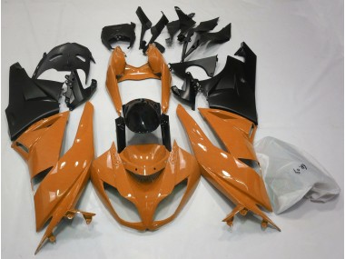 Best 09-12 Gloss Orange & Black Kawasaki ZX6R Motorcycle Fairings