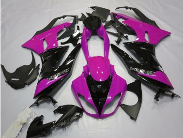 Best 09-12 Gloss Pink and Black Kawasaki ZX6R Motorcycle Fairings