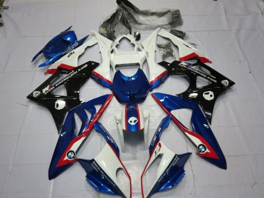 Best 09-14 Alien Blue and White BMW S1000RR Motorcycle Fairings