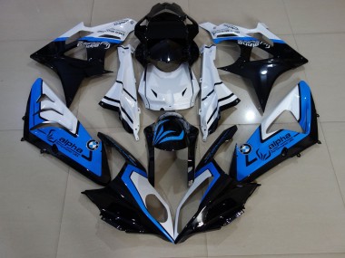 Best 09-14 Alien Blue and White BMW S1000RR Motorcycle Fairings