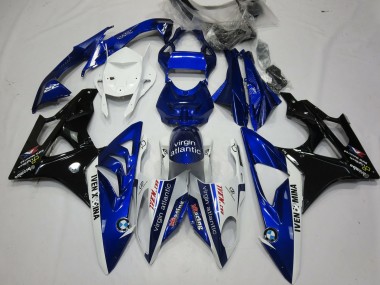 Best 09-14 Alien Blue and White BMW S1000RR Motorcycle Fairings