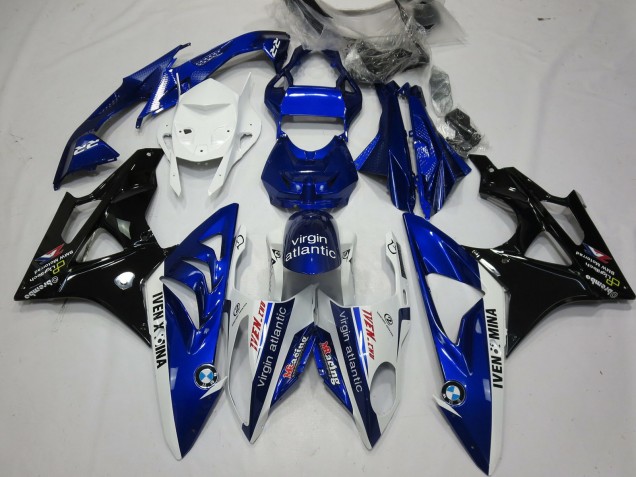 09-14 Alien Blue and White BMW S1000RR Motorcycle Fairings