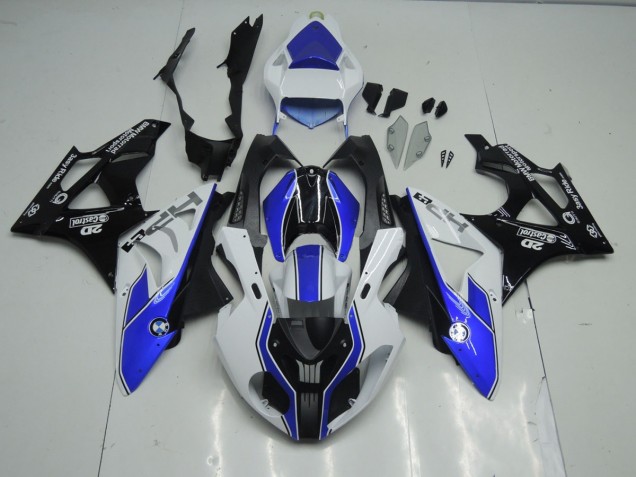 09-14 Alien Blue and White BMW S1000RR Motorcycle Fairings