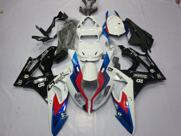 09-14 Alien Blue and White BMW S1000RR Motorcycle Fairings