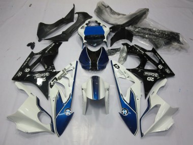 Best 09-14 Alien Blue and White BMW S1000RR Motorcycle Fairings