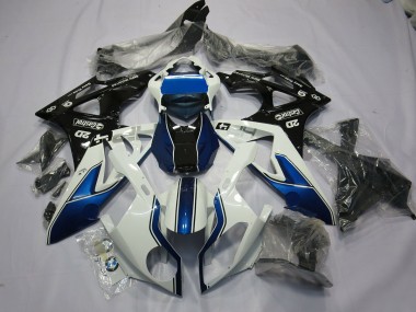 Best 09-14 Alien Blue and White BMW S1000RR Motorcycle Fairings