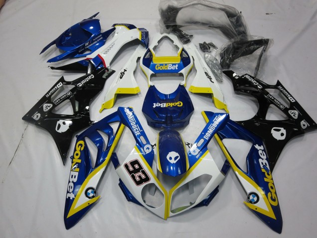 09-14 Alien Blue and White BMW S1000RR Motorcycle Fairings