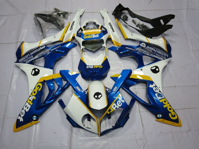 09-14 Alien Blue and White BMW S1000RR Motorcycle Fairings