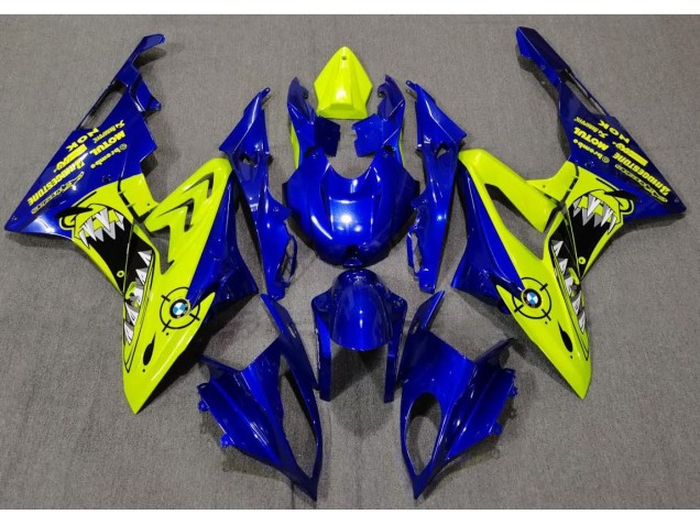 09-14 Alien Blue and White BMW S1000RR Motorcycle Fairings