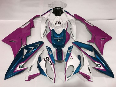 Best 09-14 Alien Blue and White BMW S1000RR Motorcycle Fairings