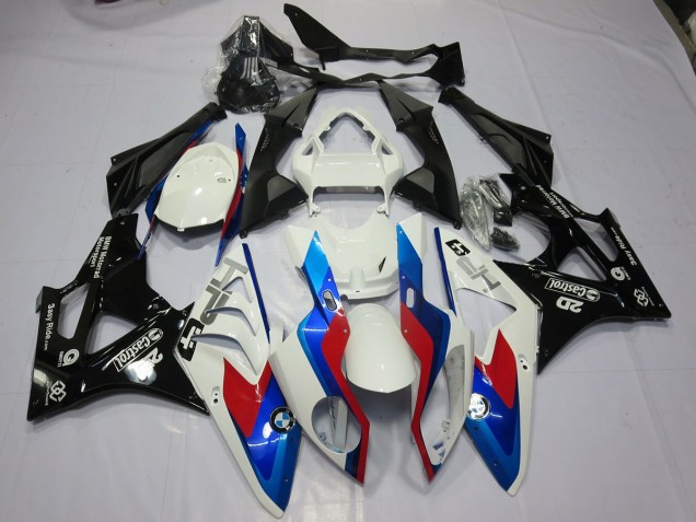 09-14 Alien Blue and White BMW S1000RR Motorcycle Fairings