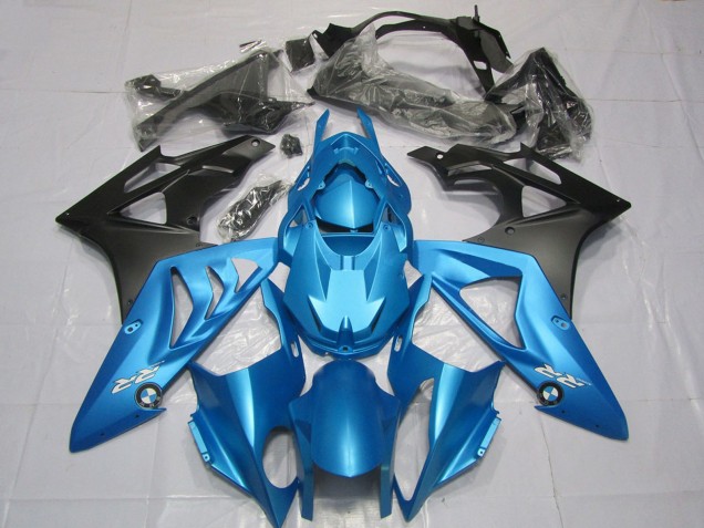 09-14 Alien Blue and White BMW S1000RR Motorcycle Fairings