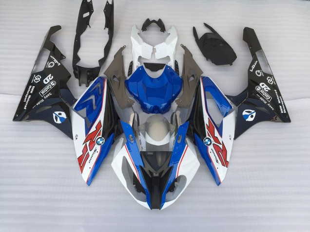 09-14 Alien Blue and White BMW S1000RR Motorcycle Fairings