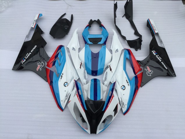 09-14 Alien Blue and White BMW S1000RR Motorcycle Fairings