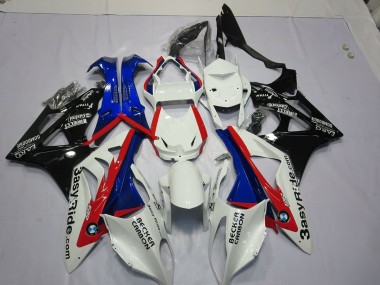 Best 09-14 Alien Blue and White BMW S1000RR Motorcycle Fairings