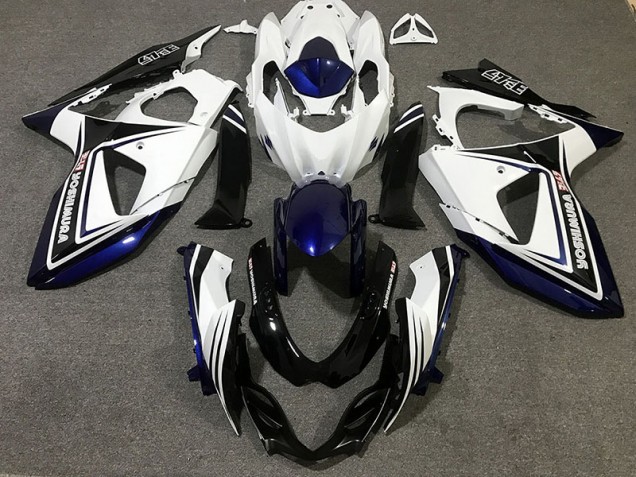 09-16 Blue Black and White Suzuki GSXR 1000 Motorcycle Fairings