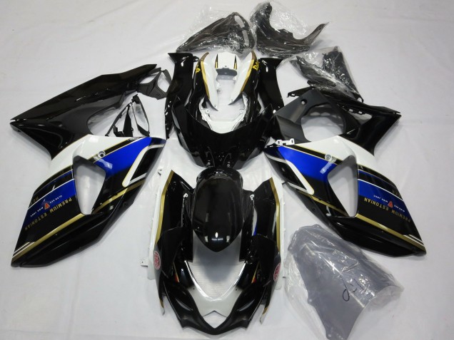 09-16 Blue and Gold Suzuki GSXR 1000 Motorcycle Fairings