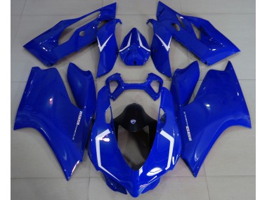 Best 11-14 Gloss Blue & White Ducati Ducati 1199 Motorcycle Fairings