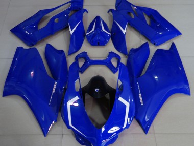 Best 11-14 Gloss Blue & White Ducati Ducati 1199 Motorcycle Fairings