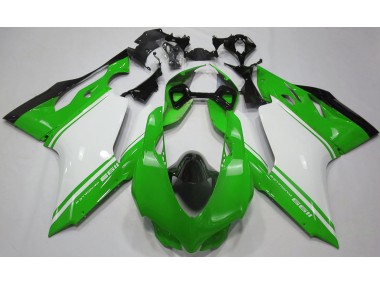 Best 11-14 Gloss Green White and Black Ducati Ducati 1199 Motorcycle Fairings