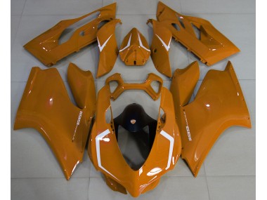 Best 11-14 Gloss Orange & White Ducati Ducati 1199 Motorcycle Fairings