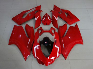 Best 11-14 Gloss Red & White Ducati Ducati 1199 Motorcycle Fairings