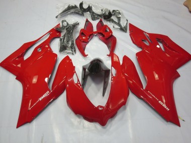 Best 11-14 Plain Gloss Red Ducati Ducati 1199 Motorcycle Fairings