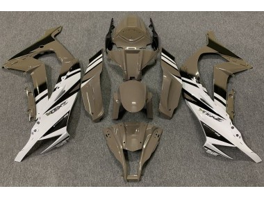 Best 11-15 Gloss Brown & White Kawasaki ZX10R Motorcycle Fairings