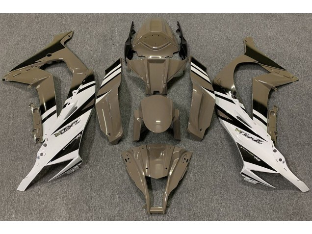 11-15 Gloss Brown & White Kawasaki ZX10R Motorcycle Fairings