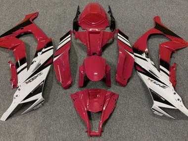 Best 11-15 Gloss Red & White Kawasaki ZX10R Motorcycle Fairings