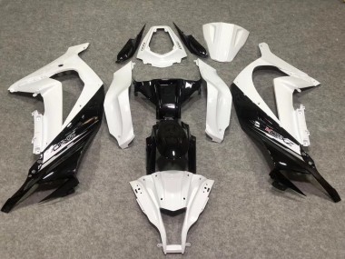 Best 11-15 Gloss White / Black Kawasaki ZX10R Motorcycle Fairings