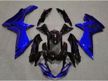 Best 11-24 Gloss Black and Aqua Blue Suzuki GSXR 600-750 Motorcycle Fairings