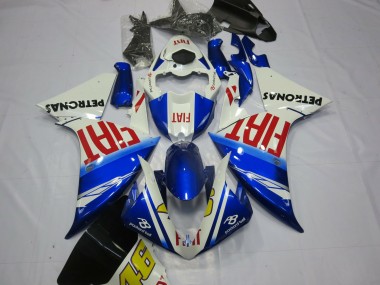 Best 12-14 Fiat with Light Blue Yamaha R1 Motorcycle Fairings