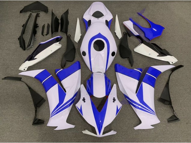 12-16 Gloss Blue and White Honda CBR1000RR Motorcycle Fairings