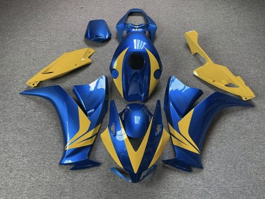 Best 12-16 Gloss Blue and Yellow Honda CBR1000RR Motorcycle Fairings