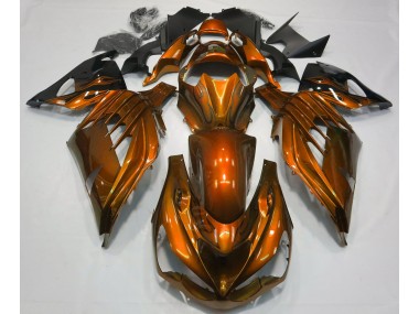 Best 12-21 Burnt Orange Gloss Kawasaki ZX14R Motorcycle Fairings